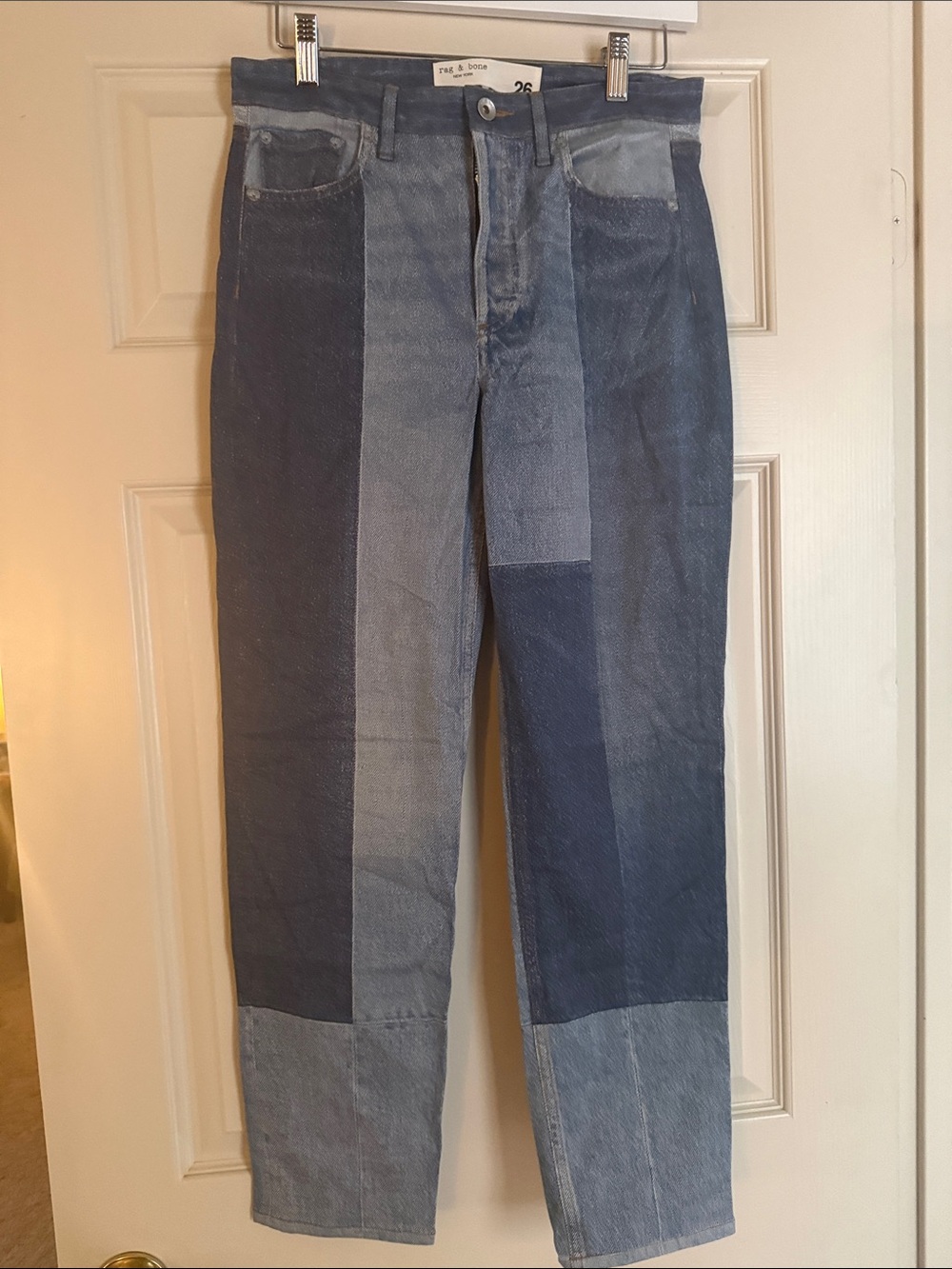 rag & bone Two-Tone Blue Straight Leg Women’s Jeans